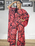 Muslim Abaya Romper with Half Sleeves and Printing